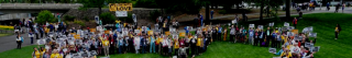 Graphic from GA2019 of people standing in park in the shape of a heart